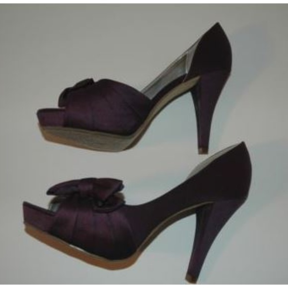 David's Bridal Shoes - David's Bridal Michaelangelo Maribelle Purple heel